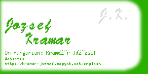 jozsef kramar business card